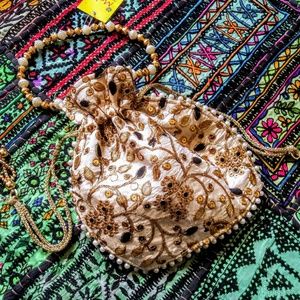 Handcrafted Ethnic Embroidered India Pouch